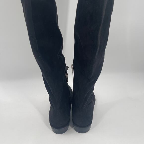 NEW MARC FISHER Boots Size 7 Humor Over the Knee Black Faux Suede NWOT - Picture 6 of 16